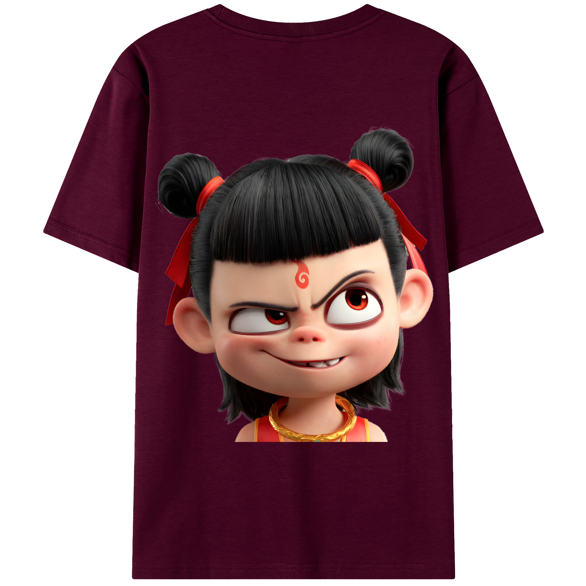 （画像用） Ne Zha 2 ナタ 魔童の大暴れ レディース半袖Tシャツ(バックプリント)
